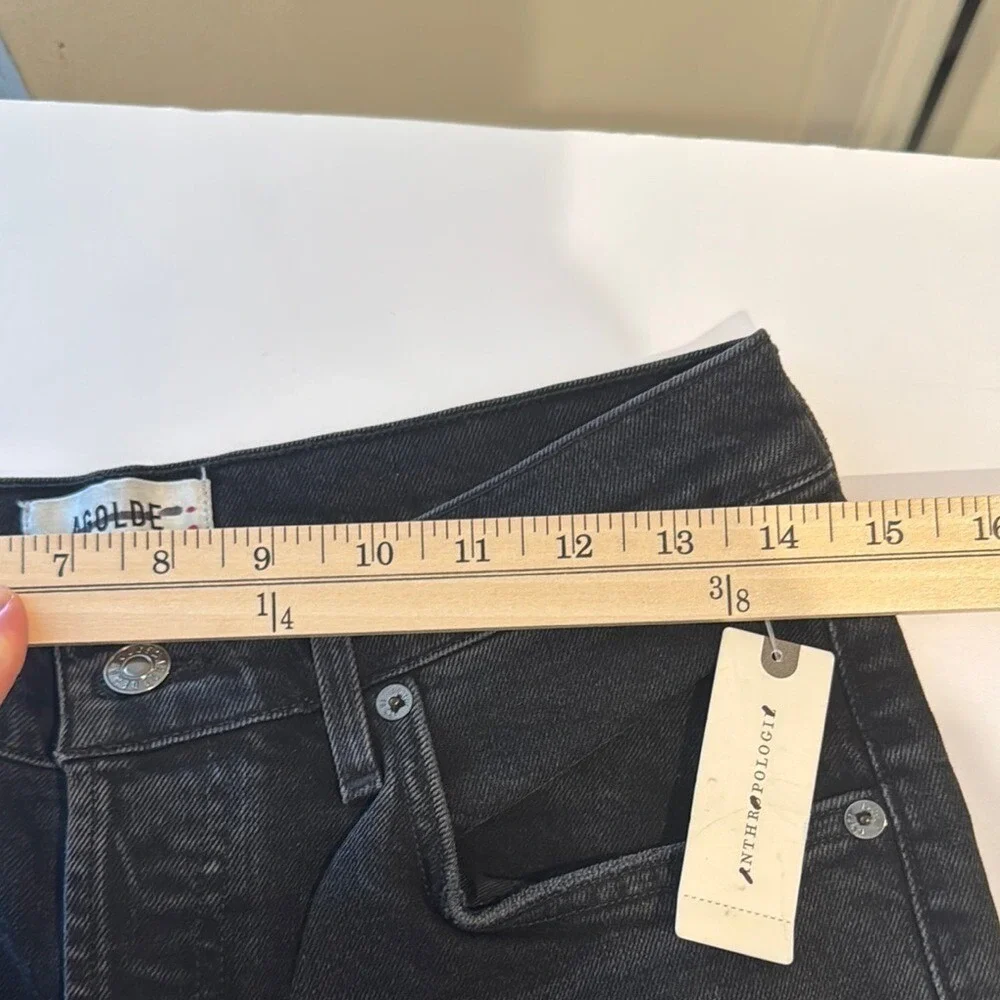 NWT‎ AGOLDE Riley High Rise Straight CropIn Crushed back Size 28